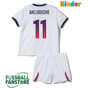 Paris Saint-Germain Maghnes Akliouche #11 Replik Auswärtstrikot Kinder 2026-27 Kurzarm (+ Kurze Hosen)